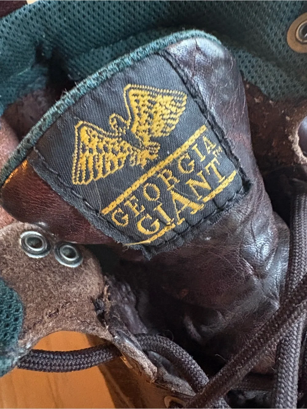 Georgia Giant Work Boots brown full-grain leather Goodyear welt Men's 7.5
